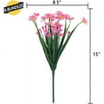 thumbnail image 2 of 12 Bundles Artificial Flowers Plants for Outdoors, Uv Resistant Fake Plants Plastic Faux Flowers for Home Wedding Party Outdoor Indoor Garden Decor, Pink, 2 of 7