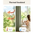 thumbnail image 6 of StangH Extra Long Sage Green Velvet Curtains 108 inches - Large Window Thermal Insulated Luxury Drapes in Lively Color for Bedroom/Sliding Door/Hall, W52 x L108, 2 Panels, 6 of 8