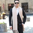 thumbnail image 1 of Bufanda de Cachemira Artificial para hombre, chal de Pashmina cálido de invierno, bufandas de cuello lisas de lujo para exteriores, a prueba de viento, regalo de cumpleaños para hombre, nuevo Fivean unisex, 1 of 2