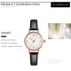 thumbnail image 4 of Reloj unisex de moda con esfera redonda y pantalla analógica de pulsera de cuarzo (banda negra con espejo blanco), 4 of 6