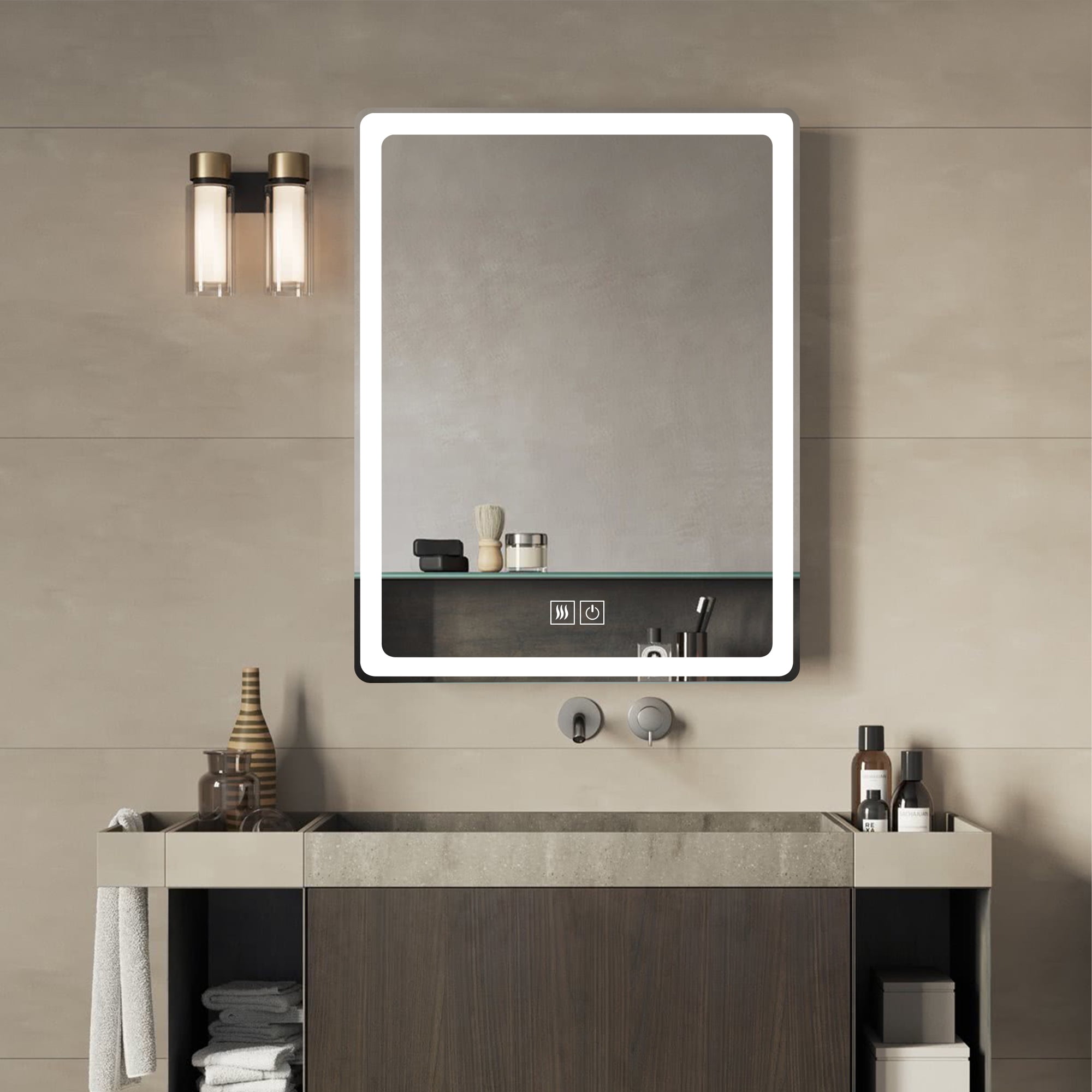 Neutypechic LED Bathroom Mirror Wall Mounted Vanity Makeup AntiFog