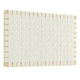 thumbnail image 2 of Sparta Weave Wall-Mount Vegan Leather Twin Headboard in Natural Beige, 2 of 8
