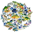 thumbnail image 2 of 35pcs Colorful Fish Stickers Animal Stickers Marine Stickers for Laptops Suitcases Notebooks, 2 of 9