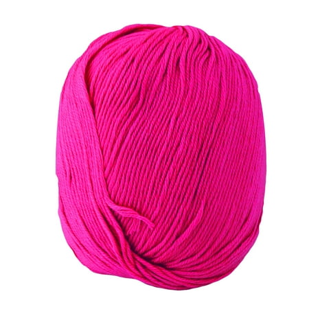 Fuchsia Crochet - Indoor Women Hat Scarf DIY Handicraft Crochet Knitting Weaving Yarn Fuchsia 50g