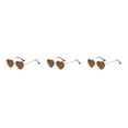 thumbnail image 3 of Sonducket Gafas de sol en forma de corazón de PVC, montura de metal dorado y lentes Tac para una elegante protección solar, té de leopardo Type1 NO1, 3 of 6