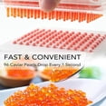 thumbnail image 3 of Molecular Gastronomy Kit Caviar Maker Box Spherification Dropper 96-Hole Roe Sauce Dispenser Strainer Tools with Spoon Syringe, 3 of 5