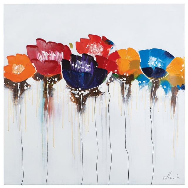 Yosemite Home Decor FCK8322-1 Jeweled Poppies I Hand Painted Contemporary Artwork