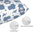 thumbnail image 3 of Yiaed Cute Hippos Print Brushed Microfiber Envelope Pillowcases, Standard,Envelope Closure Pillow Cases(No pillow core)-16"x24", 3 of 6