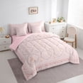 thumbnail image 3 of Homewish Chic Floral Flowers Bedding Comforter Set 7 Pieces for Boys Girls,Dreamy Princess Full Bedding Set Lightweight,Vintage Aesthetic Fitted Sheet Flat Sheet,Luxury Bedroom Decor,Reversible, 3 of 8