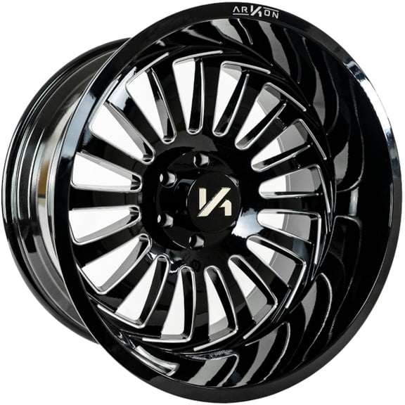 22x12 Black Milled Wheel Arkon Offroad Alexander ARK-III (Proper Directional) 6x5.5 -51