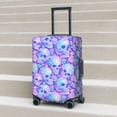 thumbnail image 6 of Rateoe Blue Skull Daisy Printed Luggage Cover, Suitcase Protector Fits 18-32 Inch Luggage-X-Large, 6 of 7