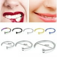 thumbnail image 5 of K-KED Women C-shaped Fake Nose Ring Labret Lip Ring Stainless Steel Piercing Clip On -multi-1*10mm, 5 of 9