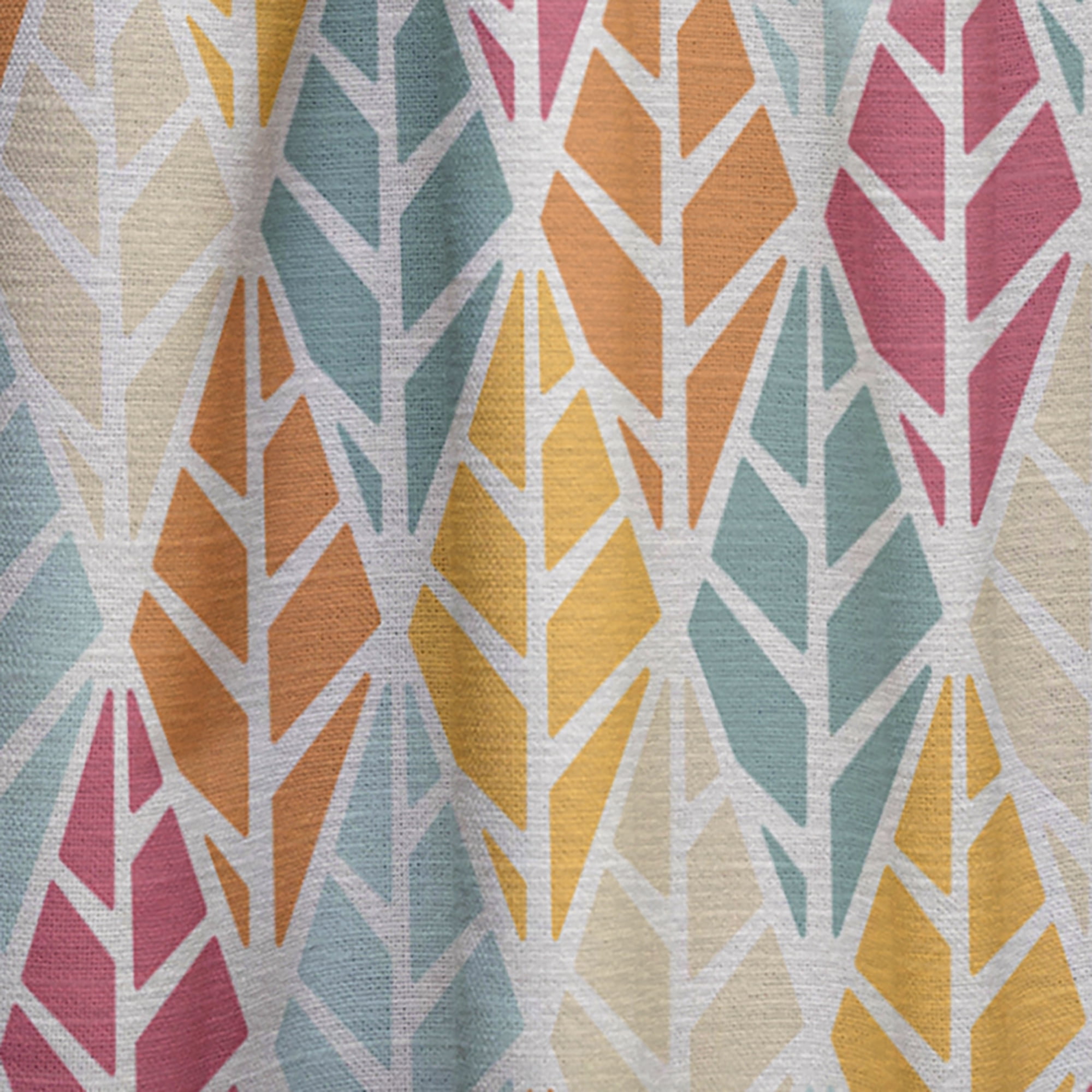 Designart 'Diamond Retro Pattern X' Mid-Century Modern Curtain Panel