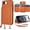 Brown, variant on RFID Blocking Wallet Case for iPhone 17e/16e, Adjustable Crossbody Zipper Purse Case Card Holder with Kickstand Detachable Wrist Strap, PU Leather Flip Folio Case 6.1 Inch 5G (Brown)