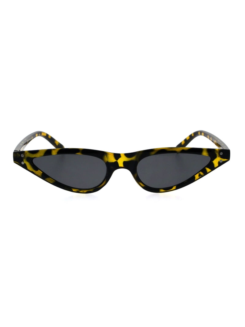 Womens 80s Retro Vintage Goth Narrow Rectangular Cateye  display picture 3