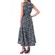 thumbnail image 3 of Vestido midi negro sin mangas de línea A con abertura lateral Inspire Chic talla L, 3 of 6