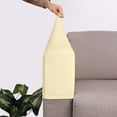 thumbnail image 4 of 2 Sofa Armrest Cover Polyester Solid Color Removable Armchair Cover Solid Color Armrest , Beige, 4 of 7