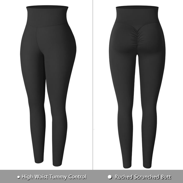 Womens Scrunch Butt Leggings Ruched Booty Lifting Buttery Soft Yoga Pants  High Waist Workout Sports Tights 