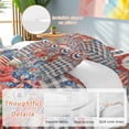 thumbnail image 4 of Independence Day Queen Size Comforter Set, U. S. Flag Red White Poppy Flowers Black Plaid Bedding for All Seasons, 4 Pcs Bed Set, 1Quiltcover (90"x92") ,1Sheet(94"x116"), 2Pillowcases (30"x20"), 4 of 9