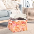 thumbnail image 3 of Yayeee Collapsible Cube Storage Bin with Lid Fabric Closet Decorative Basket with Handles, Pink Flowers, 3 of 7