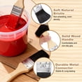 thumbnail image 4 of Uxcell 2pcs Chip Paint Brush 5" Flat Painting Brushes Natural Bristles Paint Brushes with Wooden Handle for DIY Art Painting Furniture Cabinet Fences Deck Wall Door Trim, 4 of 7
