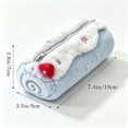 thumbnail image 3 of Kawaii Pencil Case with Food Themed,Big Capacity Cute Pencil Pouch for All Ages, 7.48*3.54*2.76IN Sky Blue, 3 of 8