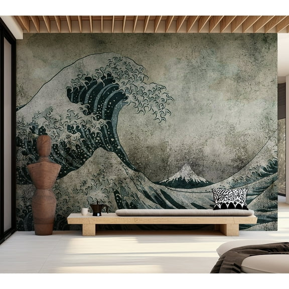 Abstract Wallpaper Wall Mural - Power of the Big Wave