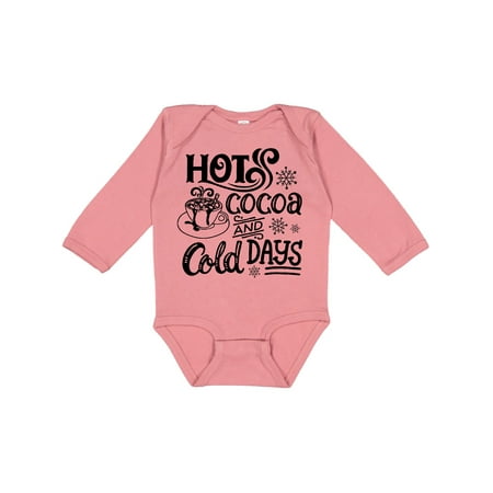 

Inktastic Christmas Hot Cocoa and Cold Days with Snowflakes Gift Baby Boy or Baby Girl Long Sleeve Bodysuit