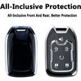 thumbnail image 3 of Key Fob Cover Compatible with Chevrolet Silverado Suburban Tahoe GMC Yukon Yukon XL Terrain Acadia 2015-2020 5 Button TPU Keychain Case Holder Protector,Black, 3 of 7