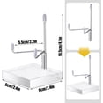 thumbnail image 2 of ABCISI Crystal Display, 4 Pcs Adjustable Metal Arm Display Stand Easel with Acrylic Square Base, Acrylic Crystal Clear Plate Stand for Mineral Agate (Silver, 2.4 x 2.4 x 3.5 Inch), 2 of 9