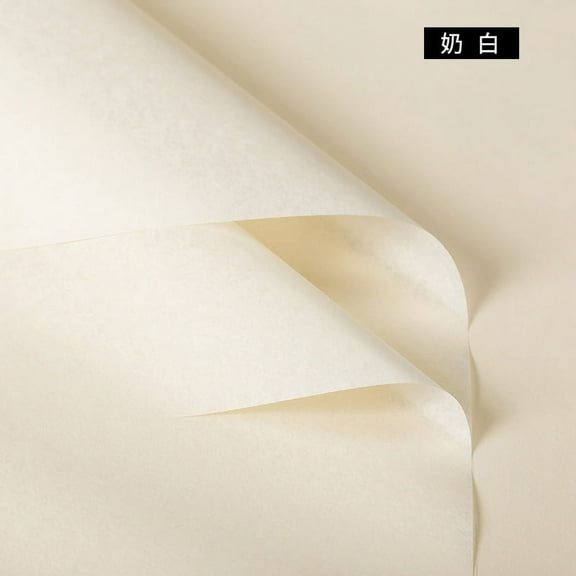 Xiao Hua Cotton Wrapping Flower Paper Non-Woven Floral Wrapping Paper 36 Sheets Florist Supplies Waterproof Flower Bouquet Wrapping Paper Floral Supplies for Fresh Flowers, 20x27.5 Inch (Cream)