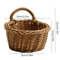 thumbnail image 2 of Wall Hanging Basket Wicker Woven Storage Basket Handmade Willow Planter Basket Farmhouse Flower Vase with Handle for Home Garden Wedding Wall Decor, 2 of 5