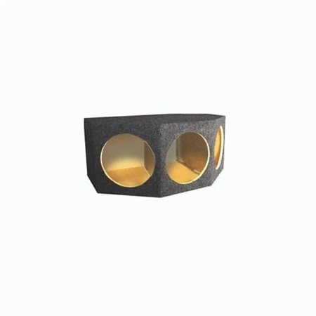 12 in. Three Hole Unloaded Subwoofer Speaker Box Enclosure Black