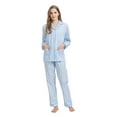 thumbnail image 2 of Kolipajam 100% Cotton Pajamas for Women Long-Sleeve Pjs Cozy Button Down Boyfriend Sleepwear S, 2 of 5