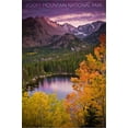 thumbnail image 2 of Art.com Rocky Mountain National Park, Colorado - Sunset and Lake Stretched Canvas Print Wall Art by Lantern Press, 12" x 18", 2 of 4