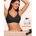 thumbnail image 3 of LUCKMEEY Plus Size Women Deep V Plunge Jelly Support Wirefree Seamless Convertible Bra, 3 of 7