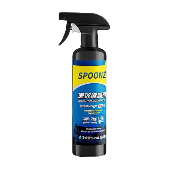 Quick Effect Car Coating Agent 500ml Waterless Car Wash Scratch Wax Spray Long Lasting High Shine Protective Coating for Cars Boats Motorcycles RVs Paint Plastic Glass