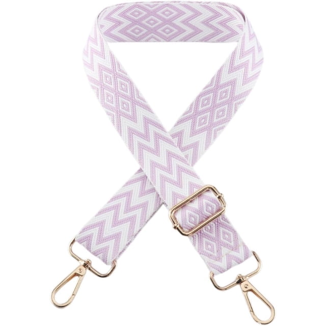 Nvzi Correa de bolso de hombro bordada de longitud ajustable de 11 a 51 pulgadas, correa de billetera, correa de bolso cruzado, accesorios para bolso (rosa)
