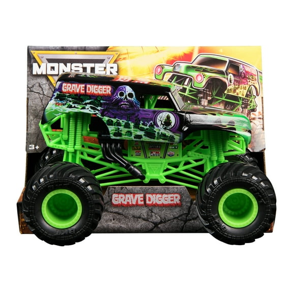Monster Jam, Official Grave Digger Monster Truck, Collector Die-Cast Vehicle, 1:24 Scale, Kids Toys for Boys and Girls Ages 3 and up