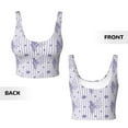 thumbnail image 6 of Uemuo Bouquet and Lavender Flowers Pattern Women's Sports Bra - High Impact Support, Breathable, and Comfortable Athletic Bra for Running, Yoga, and Workouts, 6 of 9