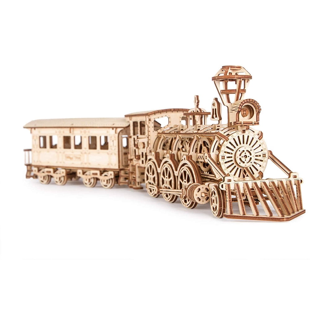 Wood Trick 3D Locomotive Wooden Puzzle Train Model Mechanical Building Kit