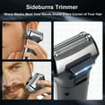 thumbnail image 3 of SUTENGDA Rasoir Électrique 3 en 1 Étanche Rasoir à Grille Humide/sèche kit de Soins Rechargeable pour Barbe Nez Poils Visage Argent, 3 of 8