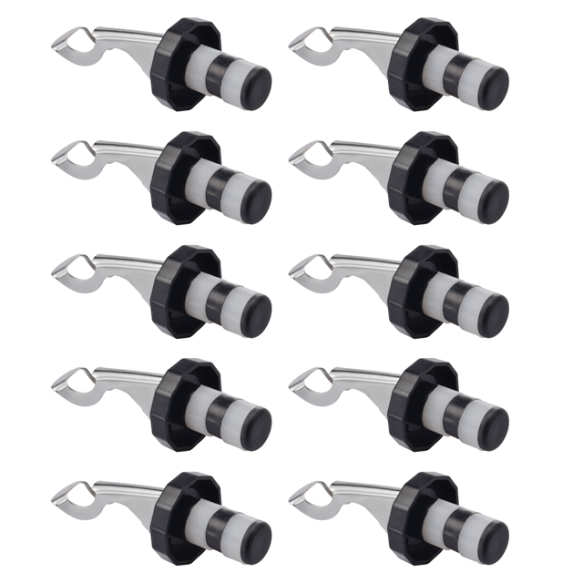 Tapón de sellado de vino tinto exprimidor de 10 piezas - Blanco Negro - Tapón de diamante MFZFUKR CPB-DE-WX866-1