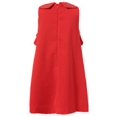 thumbnail image 2 of Richie House Little Girls Hot Red Ruffle Diamond Detail Neck Sundress 3/4, 2 of 3