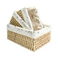 thumbnail image 3 of Cesta de Despensa Tejida BLESIY 3 Piezas Cestas de Almacenamiento Tejidas a Mano Beige, 3 of 8