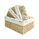 thumbnail image 3 of 3x cesta tejida para estante, cesta para servir, cestas de almacenamiento tejidas a mano, cesta de despensa tejida, contenedor para Patio, verduras, , beige, 3 of 8