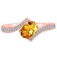 thumbnail image 6 of Mauli Jewels Engagement Rings for Women 1.05 Carat Citrine and Diamond Ring Prong-Setting 10K Solid Rose, White & Yellow Gold, 6 of 6