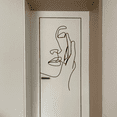 thumbnail image 2 of Calcomanía de arte de una línea para mujer, decoración de pared para salón de belleza, spa, tienda, decoración del hogar, mural adhesivo, 2 of 4
