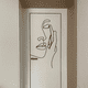 thumbnail image 2 of Calcomanía de arte de una línea para mujer, decoración de pared para salón de belleza, spa, tienda, decoración del hogar, mural adhesivo, 2 of 4