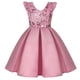 thumbnail image 1 of Vestido de lentejuelas para niña Umfun, falda para desfile de cumpleaños, manga voladora, fiesta de festival, ropa de princesa rosa, 5-6 años, 1 of 5